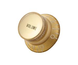 Gibson Reflector Top Hat Control Knobs Set of 4 (Gold w/Gold Cap)