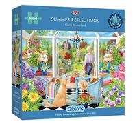 Gibsons 1000 Piece Jigsaw Puzzle for Adults - Beautiful Garden Scenes (Summer Reflections)