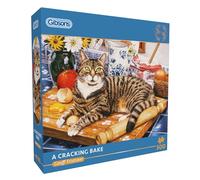 Gibsons A Cracking Bake 500 Piece Jigsaw Puzzle Kitchen Cat Beautiful Colourful Artwork Nostalgic Sustainable Jigsaw Puzzle for Adults Teens Premium 100% Recycled Board Great Gift Gibsons Games