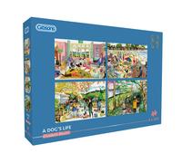 Gibsons Games A Dog's Life 4 x 500 Piece Jigsaw Puzzle Toys G5065