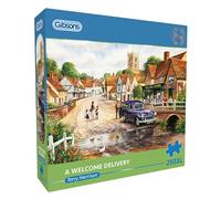 Gibsons A Welcome Delivery 250XL Piece Jigsaw Puzzle for Adults by Terry Harrison - Extra Large Pieces - Nostalgic Village Scenes Artwork - Premium Sustainable Puzzle Made in the UK/EU - Great Gift