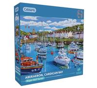 Gibsons Aberaeron Cardigan Bay 1000 Piece Jigsaw Puzzle Boats Wales Landscape Artwork Sustainable Jigsaw Puzzle for Adults Teens Premium 100% Recycled Board Great Gift | Gibsons Games