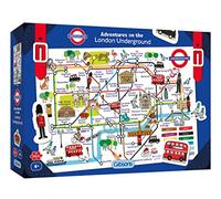 Adventures on the London Underground 250 XL Piece Childrens Puzzle Great Britain London Jigsaw Sustainable Jigsaw Puzzle for Kids Premium 100% Recycled Board Great Gift for Children Gibsons Games