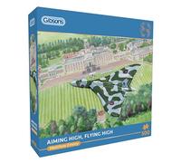Gibsons Aiming High Flying High 500 Piece Jigsaw Puzzle for Adults - Vulcan XH558 Display by Matthew Emeny - Military Aviation Collectors Gift - Premium Sustainable UK/EU Made
