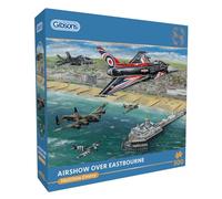 Gibsons Airshow Over Eastbourne 500 Piece Jigsaw Puzzle for Adults - RAF Aircraft Display Artwork by Matthew Emeny - Military Aviation Scene - Premium Sustainable Puzzle Made in the UK/EU