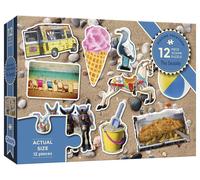 Gibsons At the Seaside 12 Piece Jigsaw Puzzle Easy Beach Ice Cream Seaside
