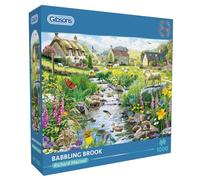 Gibsons Babbling Brook 1000 Piece Jigsaw Puzzle for Adults - Beautiful Countryside Scene Artwork by Richard Macneil - Premium Sustainable Puzzle Made in the UK/EU - Great Gift