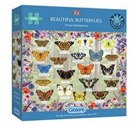 Gibsons Beautiful Butterflies 1000 Piece Jigsaw Puzzle for Adults | Butterfly Collection of Species Floral Artwork | Sustainable Premium 100% Recycled Board | Great Gift | Gibsons Games