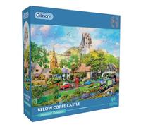 Gibsons Below Corfe Castle 1000 Piece Puzzle | Countryside Sustainable Puzzle | Premium 100% Recycled Board | Adult Jigsaw Gift