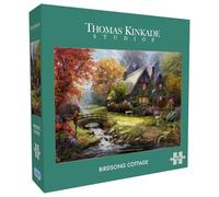 Gibsons Birdsong Cottage 1000 Piece Jigsaw Puzzle for Adults - Idyllic Nostalgic Countryside Scene by Thomas Kinkade Studios - Premium, Sustainably Made in the UK/EU - Great Gift