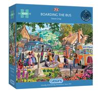 Gibsons Boarding the Bus 1000 Piece Jigsaw Puzzle for Adults - Vintage Artwork