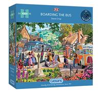 Boarding the Bus 1000 Piece Jigsaw Puzzle | Nostalgia Jigsaw Puzzle | Sustainable Puzzle for Adults | Premium 100% Recycled Board | Great Gift for Adults | Gibsons Games
