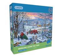 Bringing Home the Tree | 100XXL Piece Jigsaw Puzzle | Family Christmas | Sustainable Jigsaw Puzzle for Adults | Extra Large Piece Puzzle | Great Gift for Adults | Gibsons Games B Corp Certified