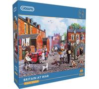 Gibsons Britain at War 500 Piece Jigsaw Puzzle Beautiful Colourful Artwork Nostalgic Historic Sustainable Jigsaw for Adults Teens | Premium 100% Recycled Board Great Gift Gibsons Games