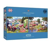 Gibsons Caravan Outings 2 x 500 Piece Jigsaw Puzzles | Multi-Box Jigsaw Holiday Set | Sustainable Puzzle for Adults Teens | Premium 100% Recycled Board | Great Gift | Gibsons Games