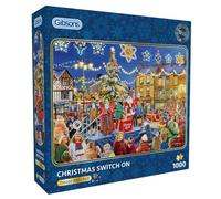 Gibsons Christmas Switch On 1000 Piece Jigsaw Puzzle for Adults | British Festive Ligths Tradition Jigsaw | Sustainable Premium 100% Recycled Board | Great Gift | Gibsons Games