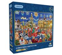 Gibsons Christmas Switch On 1000 Piece Jigsaw Puzzle for Adults | British Festive Lights Tradition Jigsaw | Sustainable Premium 100% Recycled Board | Great Gift | Gibsons Games