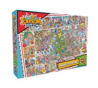 Gibsons Jokesaws Crackers for Christmas 1000 Piece Jigsaw Puzzle for Adults Cartoon Comedy Artwork Love to Laugh Sustainable Jigsaw | Premium 100% Recycled Board Great Gift Gibsons Games
