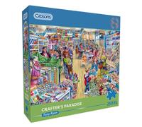Gibsons Crafters Paradise 250XL Piece Jigsaw Puzzle for Adults Extra Large Pieces - Beautiful Colourful Art Craft Hobby Shop - Premium Sustainable Puzzle - Made in the UK/EU