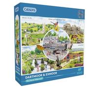 Gibsons Dartmoor & Exmoor 1000 Piece Jigsaw Puzzle for Adults - Nature & Architecture, England's National Park Treasures Artwork by Richard MacNeil, Premium Sustainable Puzzle Made in the UK/EU