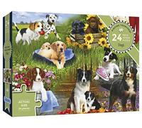 Gibsons Dogs 24 XXL Piece Jigsaw Puzzle - Dementia-Friendly Puzzle from the Piecing Together Collection - Illustrated by Lisa Alderson - Premium Sustainable Puzzle Made in the UK/EU