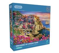 Gibsons Games - Cinque Terre Sunset Puzzle: 1000 Piece - 100% Recycled Board | Sustainable Games for Adults