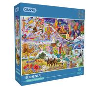 Gibsons Elemental 1000 Piece Jigsaw Puzzle Power of the Elements Collage Artwork