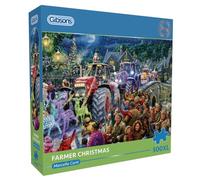 Gibsons Farmer Christmas 500XL Jigsaw Puzzle for Adults Extra Large Pieces Jigsaw Nostalgic Traditional | Farm Life Festive Celebrations Sustainable Premium 100% Recycled Board | Gibsons Games