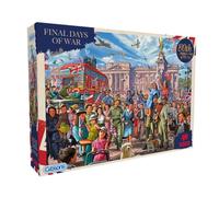 Gibsons Final Days of War 1000 Piece Jigsaw Puzzle | VE Day End of War Celebration | Beautiful Colourful Artwork Sustainable Jigsaw for Adults | Gibsons Games