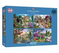 Gibsons Flora and Fauna 4x500 Piece Jigsaw Puzzle