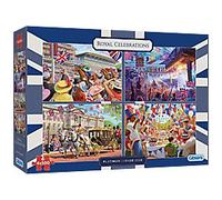 Royal Celebrations: Platinum Jubilee | 4 x 500 Piece Jigsaw Puzzles | Multi-Box Jigsaw | Sustainable Puzzle for Adults | Premium 100% Recycled Board | Great Gift for Adults | Gibsons Games