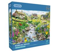 Gibsons Babbling Brook 1000 Piece Jigsaw Puzzle for Adults - Beautiful Countryside Scene Artwork by Richard Macneil - Premium Sustainable Puzzle Made in the UK/EU - Great Gift
