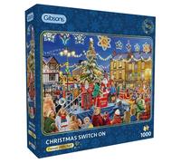 Gibsons Christmas Switch On 1000 Piece Jigsaw Puzzle for Adults | British Festive Lights Tradition Jigsaw | Sustainable Premium 100% Recycled Board | Great Gift | Gibsons Games