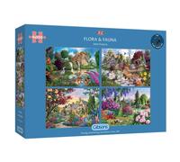Gibsons Games Flora & Fauna 4 x 500 Piece Jigsaw Puzzle Toys G5025