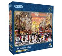 Gibsons Holiday Hustle 1000 Piece Jigsaw Puzzle for Adults | British Festive London Shopping Spree Traditional Jigsaw | Sustainable Premium 100% Recycled Board | Great Gift | Gibsons Games