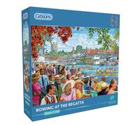 Gibsons Games Rowing at the Regatta 1000 Piece Jigsaw Puzzle | Nostalgic, Sustainable Puzzle for Adults | Premium 100% Recycled Board | Great Gift