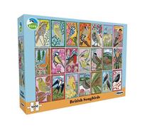 Gibsons RSPB British Songbirds 1000 Piece Jigsaw Puzzle for Adults - Vibrant Montage of UK Birds, Wildlife, Nature Art by Kate Heiss - Sustainably Made in the UK/EU