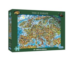 Gibsons Games This Is Europe 1000 Piece Jigsaw Puzzle Toys G7113