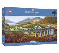 Gibsons Glenfinnan Viaduct 636 Piece Panoramic Jigsaw Puzzle for Adults Recycled Board, Sustainable UK/EU Made Gift for Train Enthusiasts and Jigsaw Puzzle Collectors