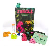 Gibsons | Grab Bag Jungle Game | Family Rescue Game From 6+ Age | 1+ Players 10 min Playing Time Quick Fun Children Kids Party Game | Wooden Jungle Animals | Great Gift Games