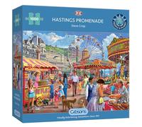 Gibsons Hastings Promenade 1000 Piece Jigsaw Puzzle | Seaside Nostalgia Sustainable Jigsaw Puzzle for Adults Teen | Premium 100% Recycled Board | Great Gift | Gibsons Games