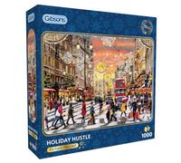 Gibsons Holiday Hustle 1000 Piece Jigsaw Puzzle for Adults | British Festive London Shopping Spree Traditional Jigsaw | Sustainable Premium 100% Recycled Board | Great Gift | Gibsons Games