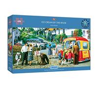 Ice Cream by the River | 636 Piece Jigsaw Puzzle Age 9+ | Panoramic Village Puzzle | Sustainable Jigsaw Puzzle for Adults | Premium 100% Recycled Board | Great Gift for Adults | Gibsons Games