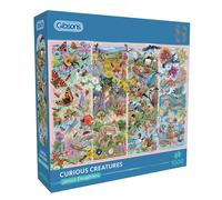 Curious Creatures 1000 Piece Jigsaw Puzzle | Wildlife Jigsaw Puzzle | Sustainable Jigsaw Puzzle for Adults | Premium 100% Recycled Board | Great Gift for Adults | Gibsons Games,(G6381)