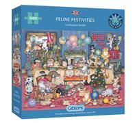 Gibsons Jigsaw Puzzle 1000 Piece - Feline Festivities