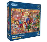 Santa's Sweetshop 1000 Piece Jigsaw Puzzle Christmas Jigsaw Sustainable Puzzle for Adults Premium 100% Recycled Board Great Gift for Adults Gibsons Games