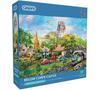 Gibsons Below Corfe Castle 1000 Piece Puzzle | Countryside Sustainable Puzzle | Premium 100% Recycled Board | Adult Jigsaw Gift