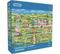Gibsons Celebrating Summer 1000 Piece Jigsaw Puzzle Beautiful Colourful Season Celebration Sustainable Jigsaw Puzzle for Adults | Premium 100% Recycled Board | Great Gift | Gibsons Games