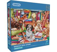 Gibsons Shaggy Dog Story 1000 Piece Jigsaw Puzzle for Adults - Charming Puppies Animals Artwork by Debbie Cook - Premium Sustainable Puzzle Made in the UK/EU - Great Gift