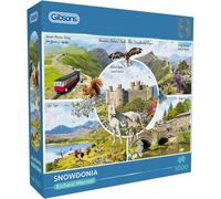 Gibsons Snowdonia 1000 Piece Jigsaw Puzzle for Adults - Nature & Architecture, Welsh National Park Treasures Artwork by Richard MacNeil Premium Sustainable Puzzle Made in the UK/EU - Great Gift